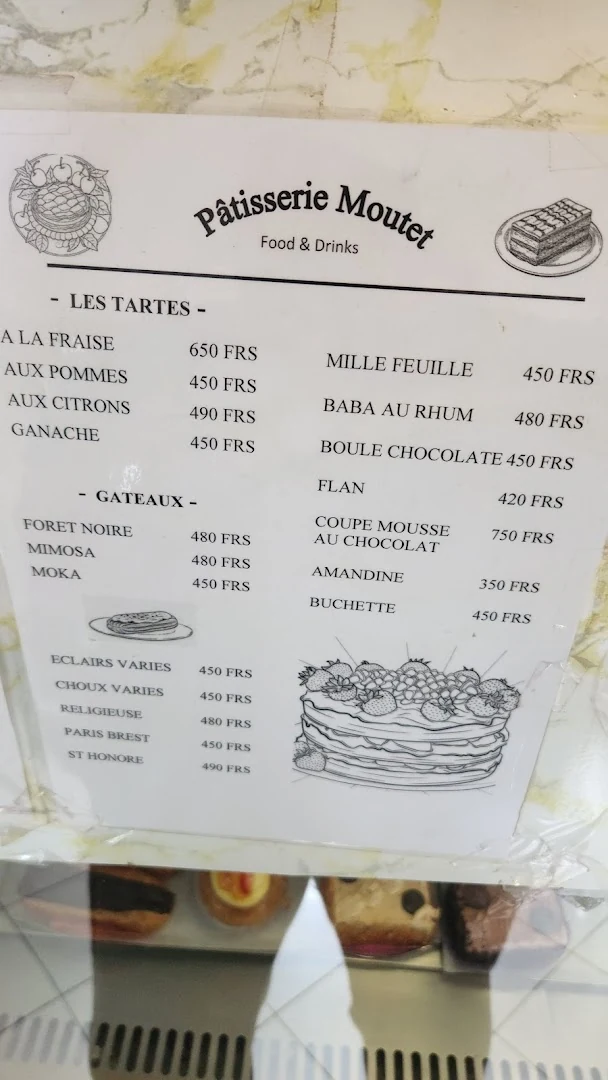 L. Moutet, carte plateaux cocktails avec canapés, feuilletés, pizza, quiche et tartes